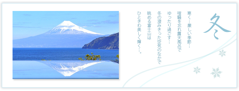 富岳群青より望む冬の富士山